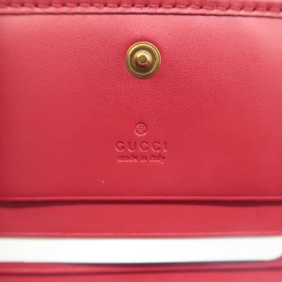 100% Authentic GUCCI GG Marmont Red Leather Wallet - Picture 12 of 12